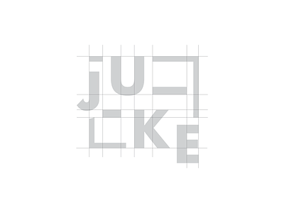 Juke logo typography design experiment​ grid branding corporate design grid hand type icon identity logo minimal modern oklahoma rebrand