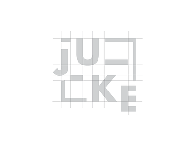 Juke logo typography design experiment​ grid