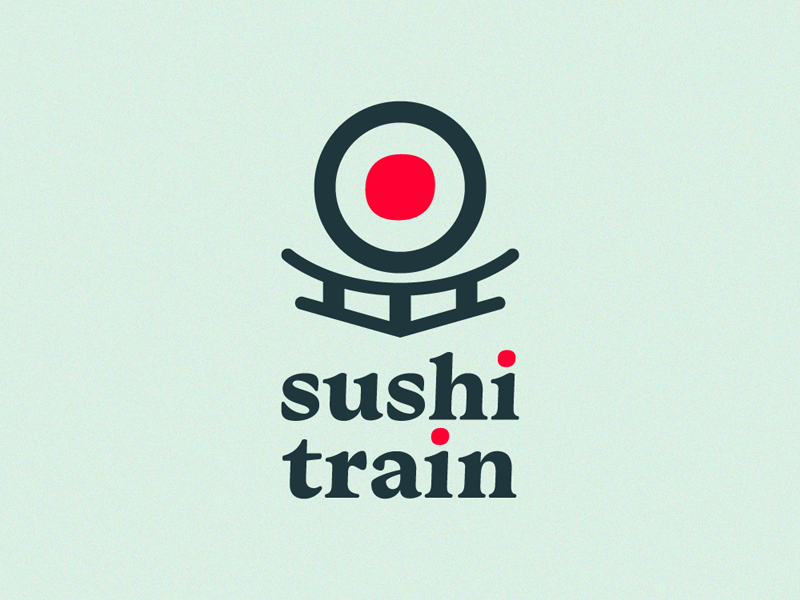 Sushi Train logo design by Russell Wadlin on Dribbble