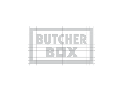 Butcher Box logo design grid