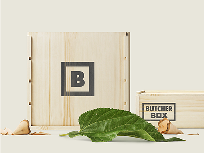 Butcher Box logo design mockups
