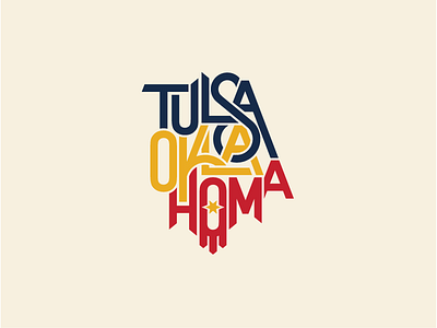 Tulsa Oklahoma custom lettering custom lettering graphic lettering modern oklahoma tulsa typography