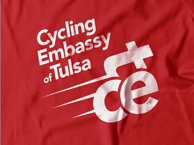 Cycling Embassy of Tulsa acronym apparel bike cycling graphic design icon lettering logo shirt symbol tulsa