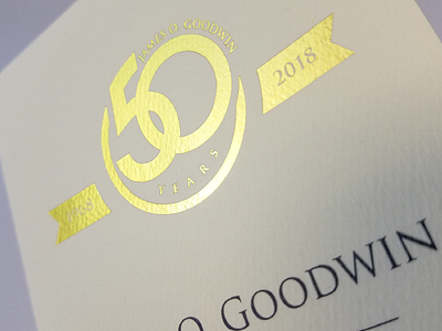 Custom gold foiled 50yr seal anniversary gold gold foil icon print seal vector