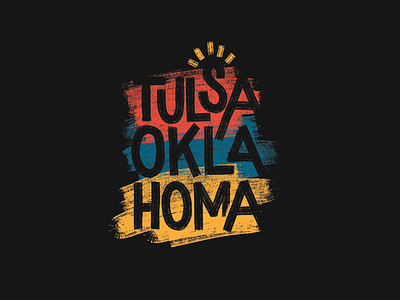 Tulsa Okla Homa stack design graphic design grunge illustration ipad lettering logo logo design print tulsa