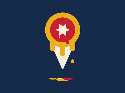 Tulsa flag as an ice cream cone design flag graphic design icon logo logo design oklahoma tulsa tulsa flag vector vexillology