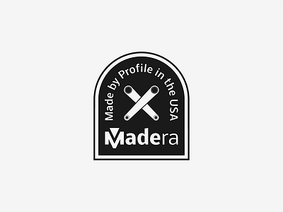 Madera typographic badge abstract art direction badge bmx flash sheet graphic graphic design icon lock up logo design seal typography