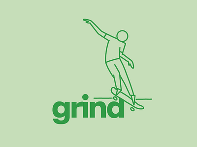 Grind Skateboard Icon art direction email hand drawn icon illustration mono line non profit oklahoma skate skateboarding tricks tulsa