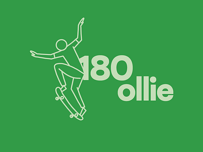 180 Ollie Skateboard Illustration art direction email hand drawn icon illustration mono line non profit oklahoma skate skateboarding tricks tulsa