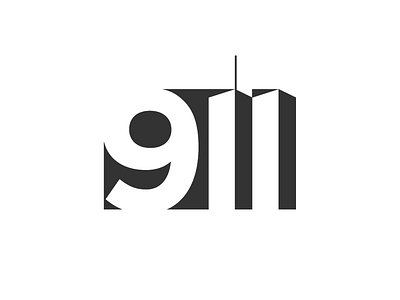 September 11 911 black gotham graphic logo logo designer negative space nyc sans serif september 11 white