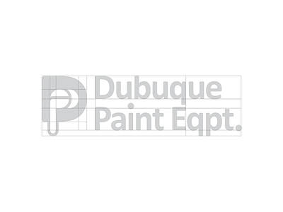 Dubuque Paint Equipment logo grid branding clever corporate identity design grid logo logo design logo grid minimal modern rebrand redesign