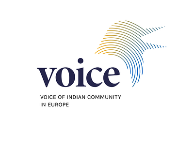 Logo for VOICE – voice of Indian community in Europe community logo graphic design identity design logo