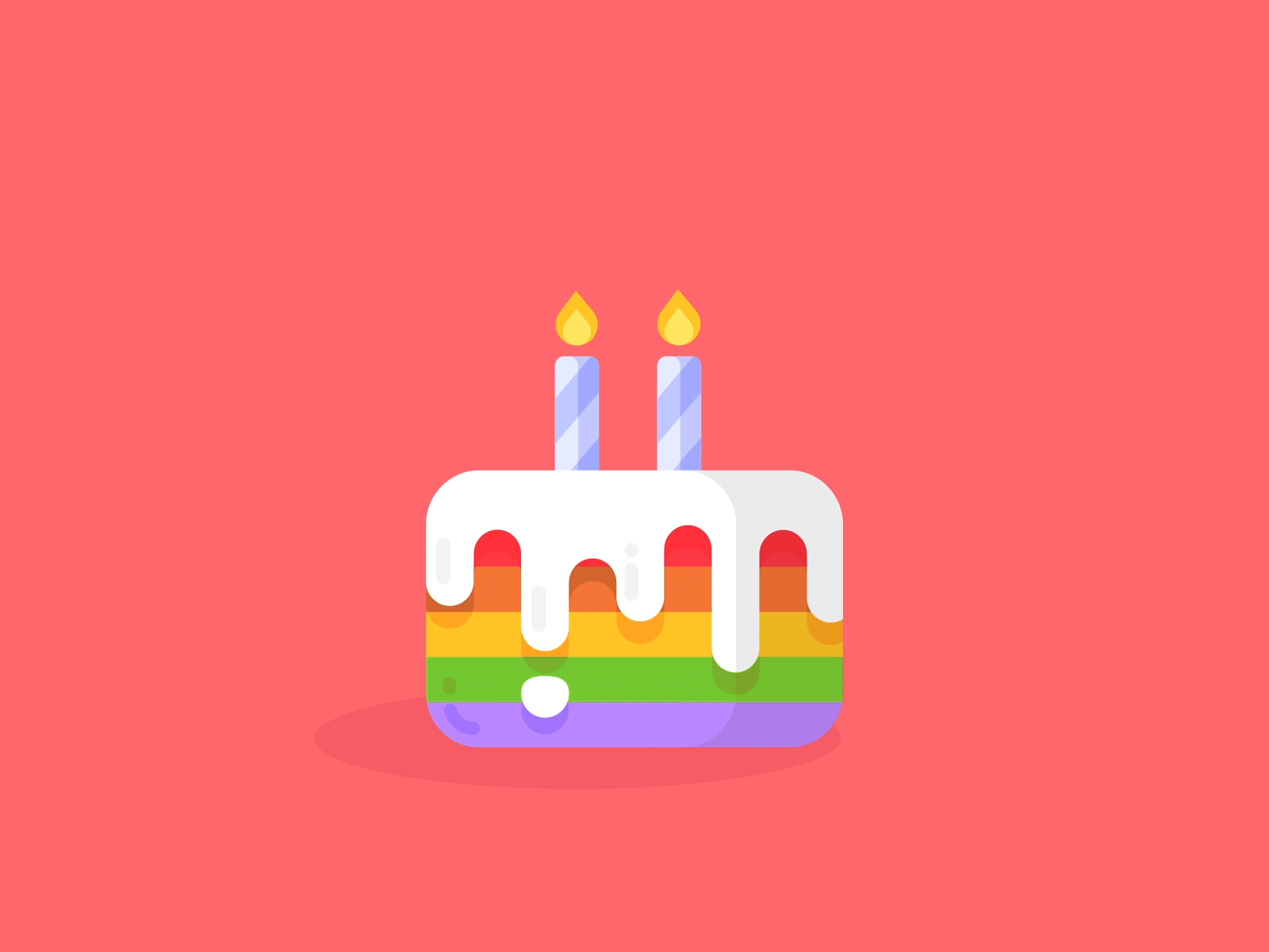 Rainbow Cake by Bani Syah on Dribbble