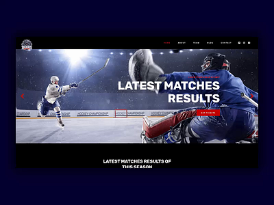 Brdg Ice Hockey animation design groupsport matches results sports team web website