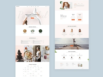 Yoga homepage Elaine branding graphic design sport ui wellness yoga