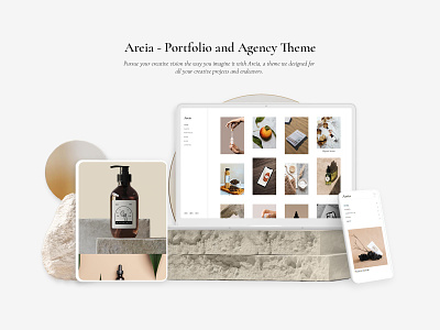 Areia - Portfolio and Agency Theme animation art artists branding creative design earth illustration lists logo pastel portfolio typography ui ux web website