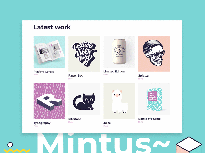 🌈 Mintus Color changing hover 🌈 design illustration illustrator typography ui ux web website