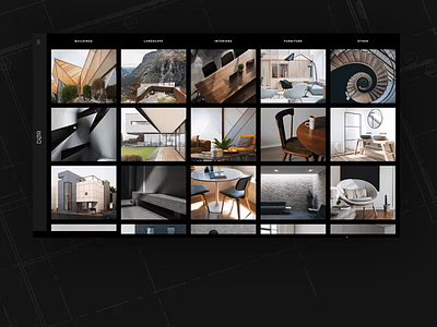 Dør Project Columns Scroll architect architecture black bold categories columns dark design exterior design interiordesign realestate scroll ui ux web website