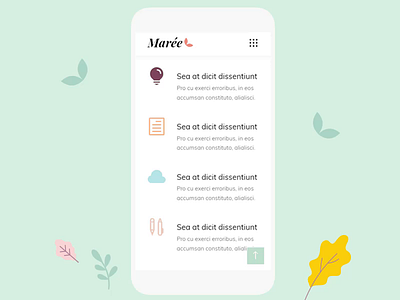 Maree Mobile animation design flat illustration mobile modern pastel portfolio design portfolio site responsive responsive design responsive website trendy typography ui ux vector web website