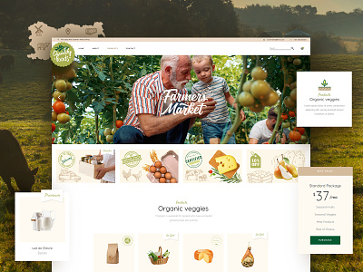 Farmers market- order online- food delivery 🌱 dairy delivery design family farm farmers food growing homegrown honey local market milk order organic raw shop smallbusiness vector web