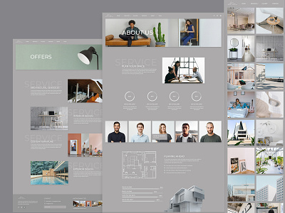 Inner pages from Brdg Architecture Studio architect architecture atmosphere clean design gray innerpages monochromatic studio ui ux vector web website