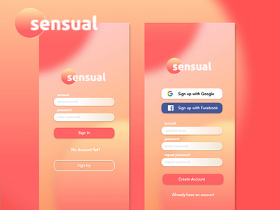 Sensual Sign In UI - Daily UI Challenge