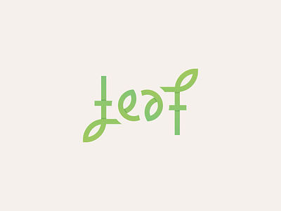 Leaf Ambigram Logo adobe after effects ambigram animation design logo logotype typography vector