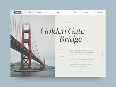 Golden Gate Bridge adobe adobe photoshop daily ui design landing page typography ui ui design web website