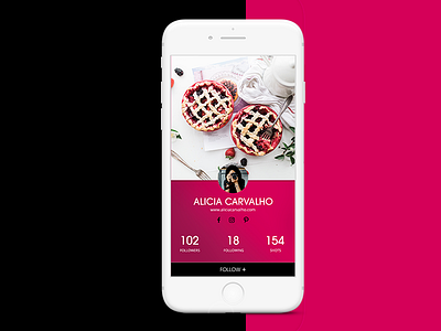 Daily ui #006 User profile- An App for Photography Community. dailyui 006 design food photography minimal ui user profile ux