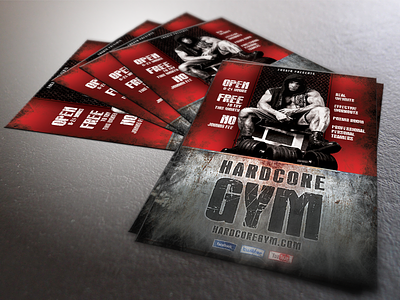 Hardcore Gym flyer template a4 body building crossfit fitness flyer grunge gym hardcore print professional psd sexy sport template training workout