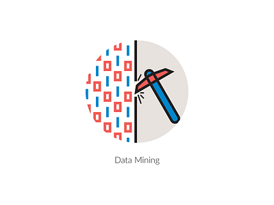 Data Mining Icon ai analytics artificial intelligence big data data mining icon icon design mining pickaxe software tool