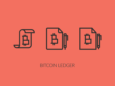 Bitcoin Ledger Icon accounting bitcoin blockchain cryptocurrency currency fintech icon icons ledger set technology