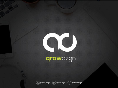 Personal Logo | qrowdzgn design logo logotype negatif space personal qd qd letter qrowdzgn