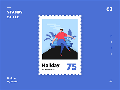 Stamps style Illustrations to practice illustration 插图