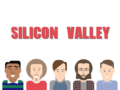 Sillicon Valley characters illustration