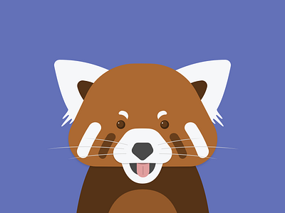 Animal selfie | red panda illustration