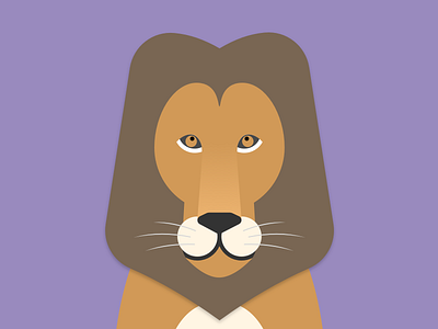 Animal selfie | lion illustration