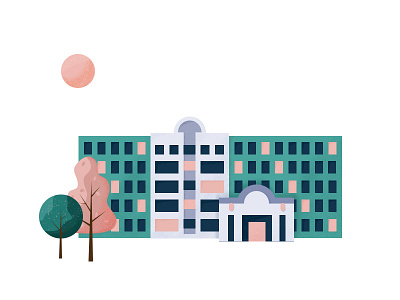 hotel illustration for wedding website