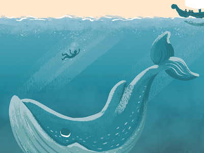 Jonah and the Whale bible bible study bible verse digital art illustration jonah ocean photoshop story wacom intuos whale