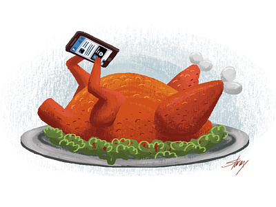 Modem Family and the Tradition of Telling Stories app cooked digital art editorial editorial art facebook family illustration newspaper photoshop roasted smartphone spot illustration storytelling turkey wacom intuos