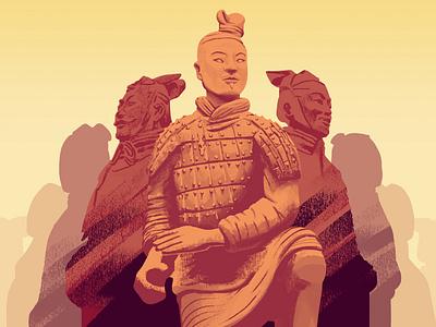 Terracotta Warriors ancient army china digital art illustration photoshop terracotta wacom intuos warriors