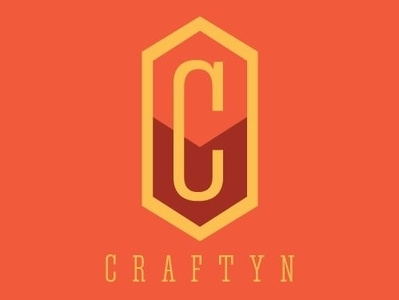 Craftyn Logo 2.0 blocks design graphic design logo minecraft shield typography