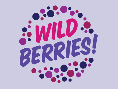 Wild Berries! berries brand brand assets design graphic design logo tagline type typography