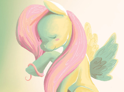 Fluttershy digital art fluttershy friendship is magic illustration mlp my little pony pastel photoshop pony wacom intuos