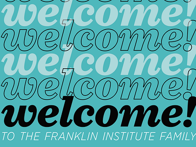 Welcome! design graphic design type typography