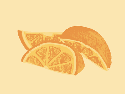 Fresh digital art fruit illustration orange oranges photoshop slice slices wacom intuos