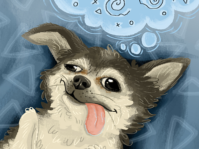 Mr. Marbles illustration dog photoshop wacom