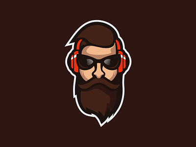 Cool man with music logo idea