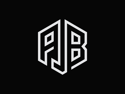 AJB monogram logo branding icon strong typography vector web