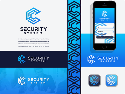 Security Sistem logo concept branding design graphic design icon illustration logo luxury security system typography ui ux vector web